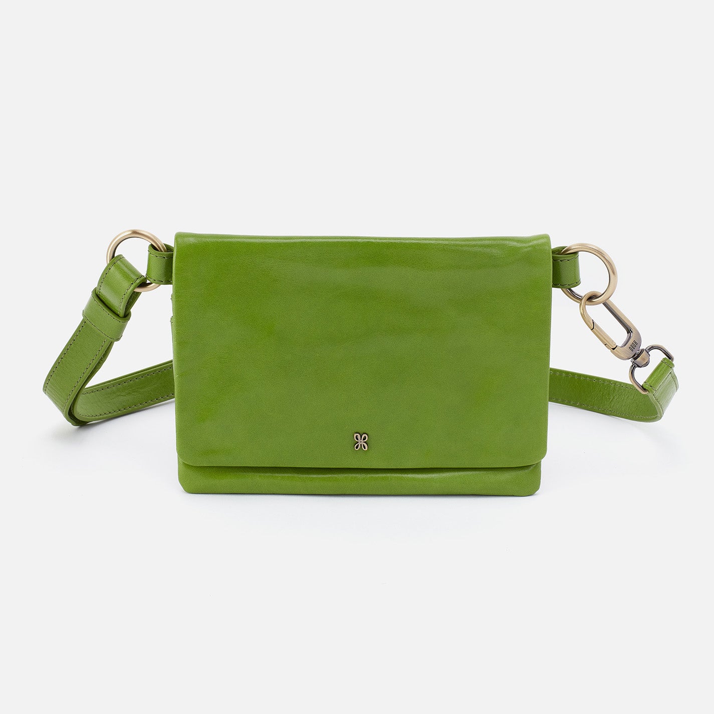 On Sale Winn Belt Bag in Polished Leather – Garden Green